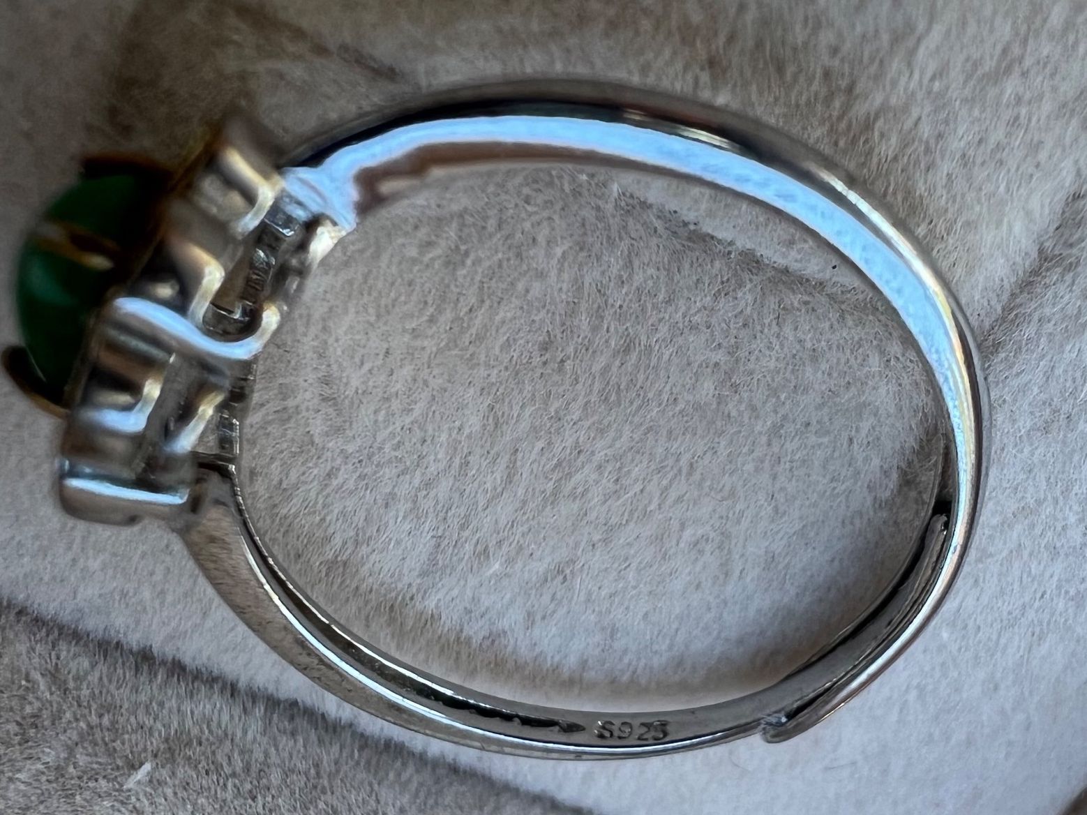 Bagues: Silberring mit echter Jadeite-Jade – Neuf (Voir description) à Bern par Steinfieber 1
