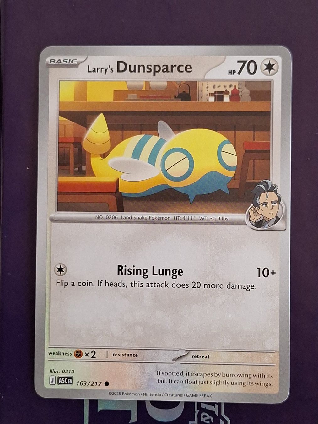 Pokémon Carte collezionabili: Larry's Dunsparce - Pokemon Ascended Heroes – Usato da Altstätten SG venduto da GGsGameshop