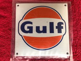 Gulf benzin öl Tankstelle werbung reklame