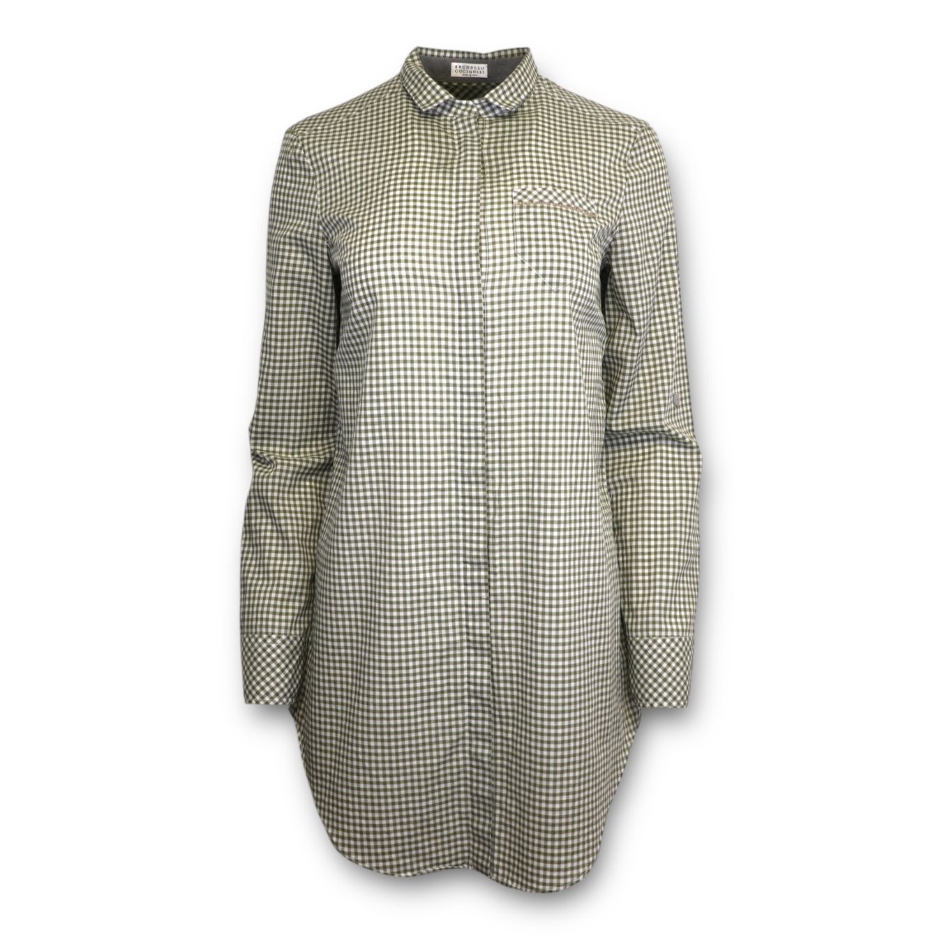 Brunello Cucinelli Blusen: Brunello Cucinelli Bluse grün kariert Gr. S – Gebraucht aus Binningen von Designerlabels