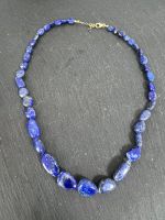 Letztes Stück von 2 !! Lapislazuli+Silber 925 Collier 50+5cm