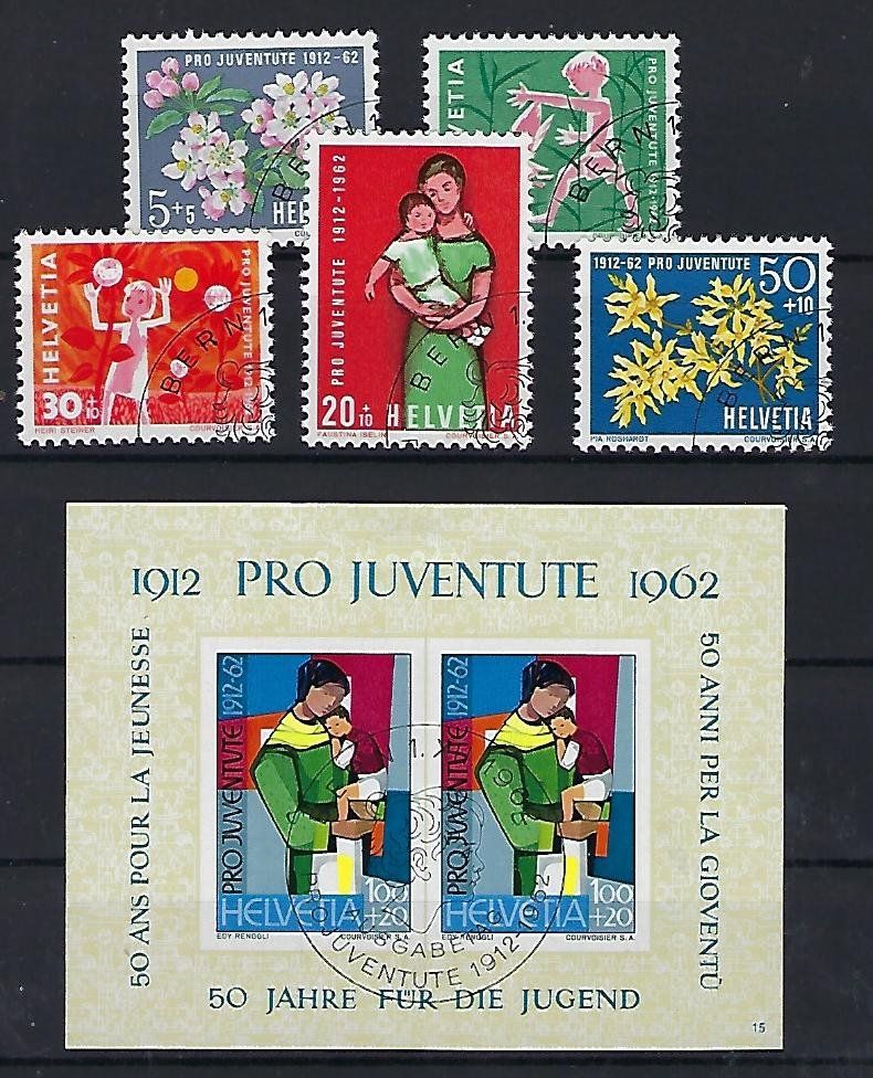 Tutti i francobolli: Pro Juventute 1962 Block gestempelt ET.  14874 – Usato da Lunden venduto da Animus999