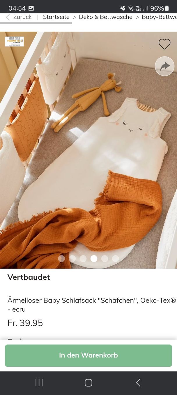 Vertbaudet Sacchi a pelo: Schlafsack Vertbaudet 0 - 6 Monate – Usato da Rüti ZH venduto da CananK.