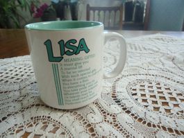 Mug prénom LISA en anglais