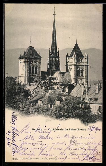 Cartoline postali: AK Genève, Cathédrale de Saint-Pierre – Usato da Berlin venduto da bartko-reher