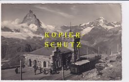 Zermatt - Station Gornergrat, Matterhorn u. Dt. Blanche /bq