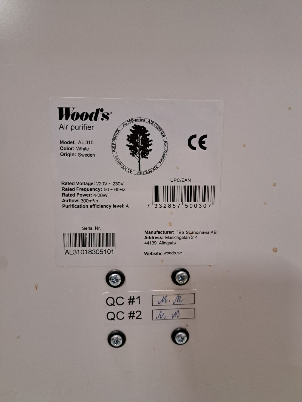 Purificatori d'aria: Wood's Luftreiniger AL310 – Usato da Tscheppach venduto da Snidix 3