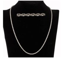 gedrehte Schlangenkette Edelstahl 2.8mm, 45cm lang