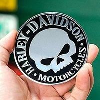 Sticker Alu Harley Davidson Skull J109
