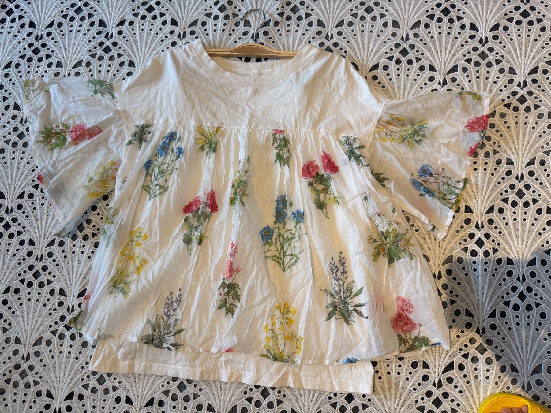 Camicette: Damen Sommerbluse mit Blumenmuster, Gr M – Usato da Frenkendorf venduto da Style365 5