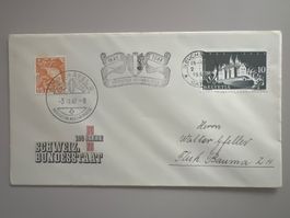 1948 100J. Schw. Bundesstaat Brief mit Nr.204+282 Sonderstp.
