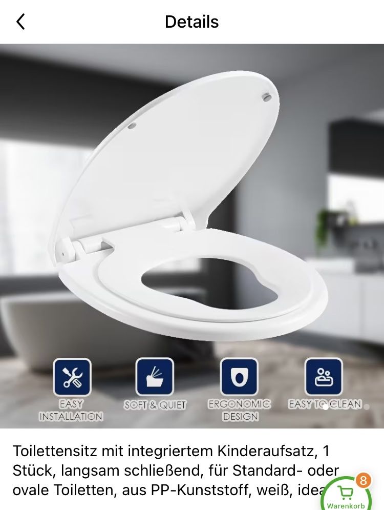 WC: WC Sitz brandneu – Nuovo e nell'imballaggio originale da Zofingen venduto da inf_2plw