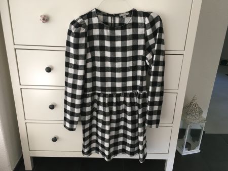 Kariertes Kleid  Gr S   schwarz/weiss moderner Style