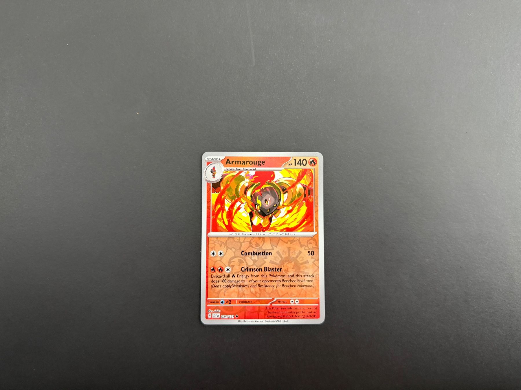 Pokémon Carte collezionabili: Armarouge 034/191 – Usato da Zürich venduto da mountainwizard00
