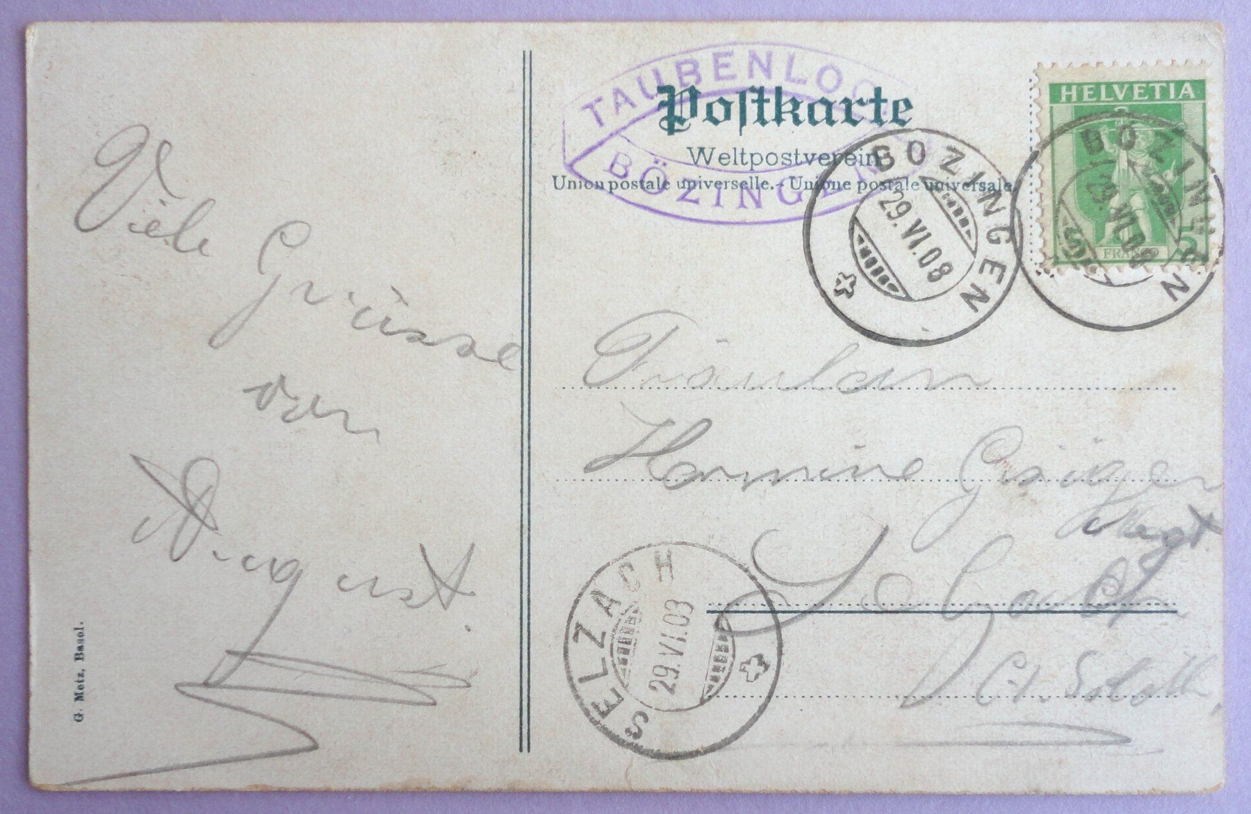 Cartoline postali: Taubenlochschlucht bei Biel – Usato da Fétigny venduto da Billy2miny 1