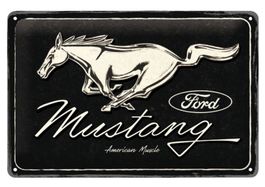 Ford Mustang Horse Logo Schild Blechschild Wandbild 20x30cm