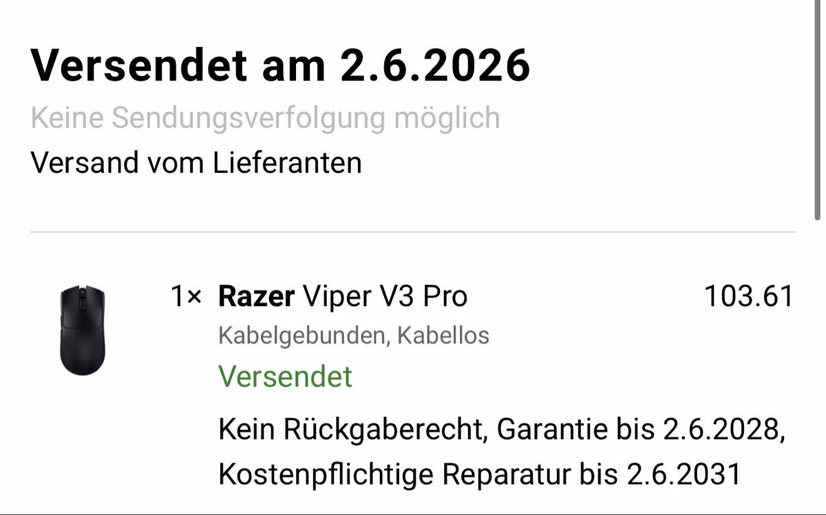 Razer Mouse: Razer Viper V3 Pro – Nuovo e nell'imballaggio originale da Kriens venduto da arjin_dgn 1