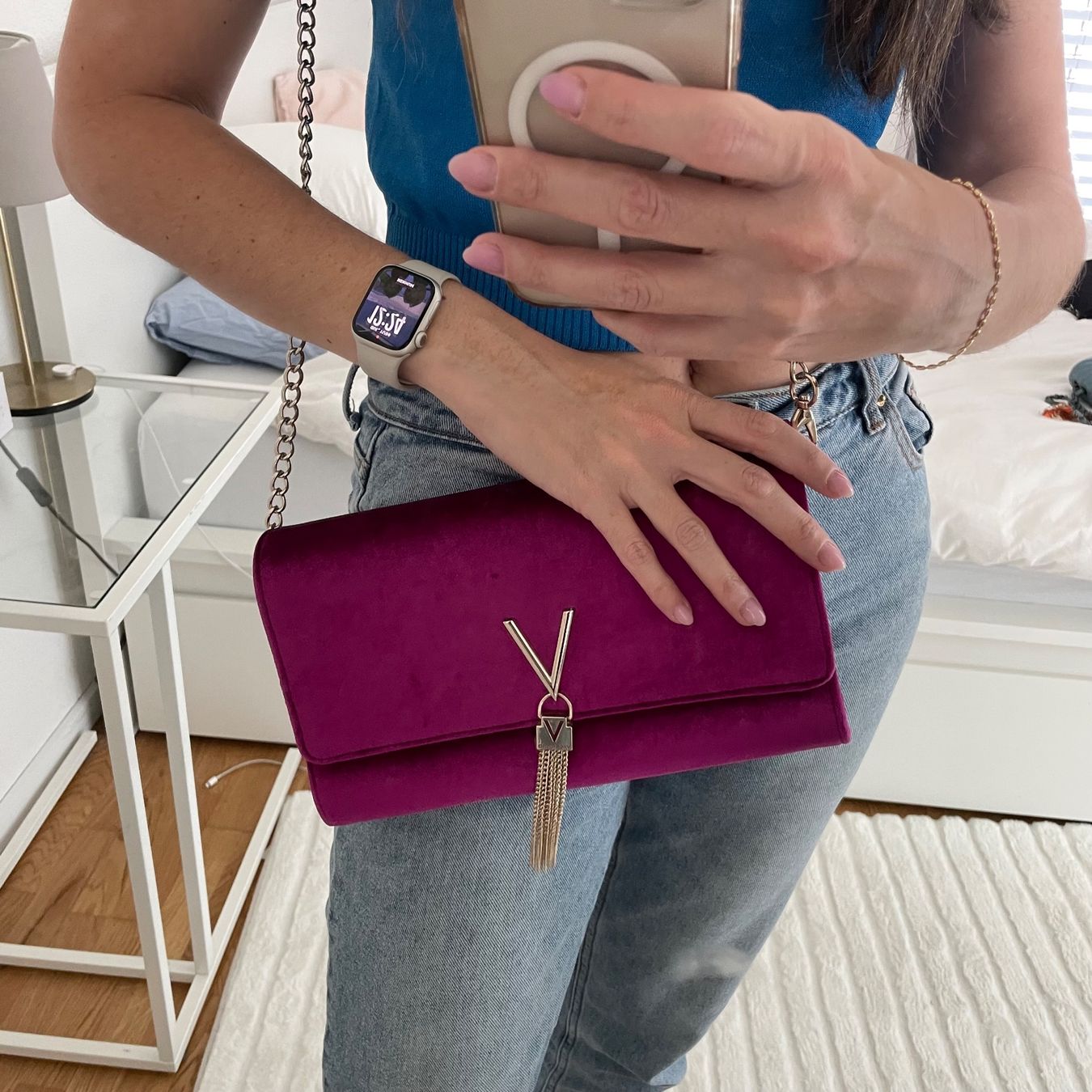Valentino Taschen für Damen: Rosa Samt-Handtasche Valentino – Gebraucht aus Utzenstorf von beatrice.ch 3