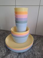 Pastell Schüsseli & Teller Set - 6er sett 
