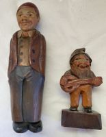 2  Holzfiguren handgeschnitzt bemalt