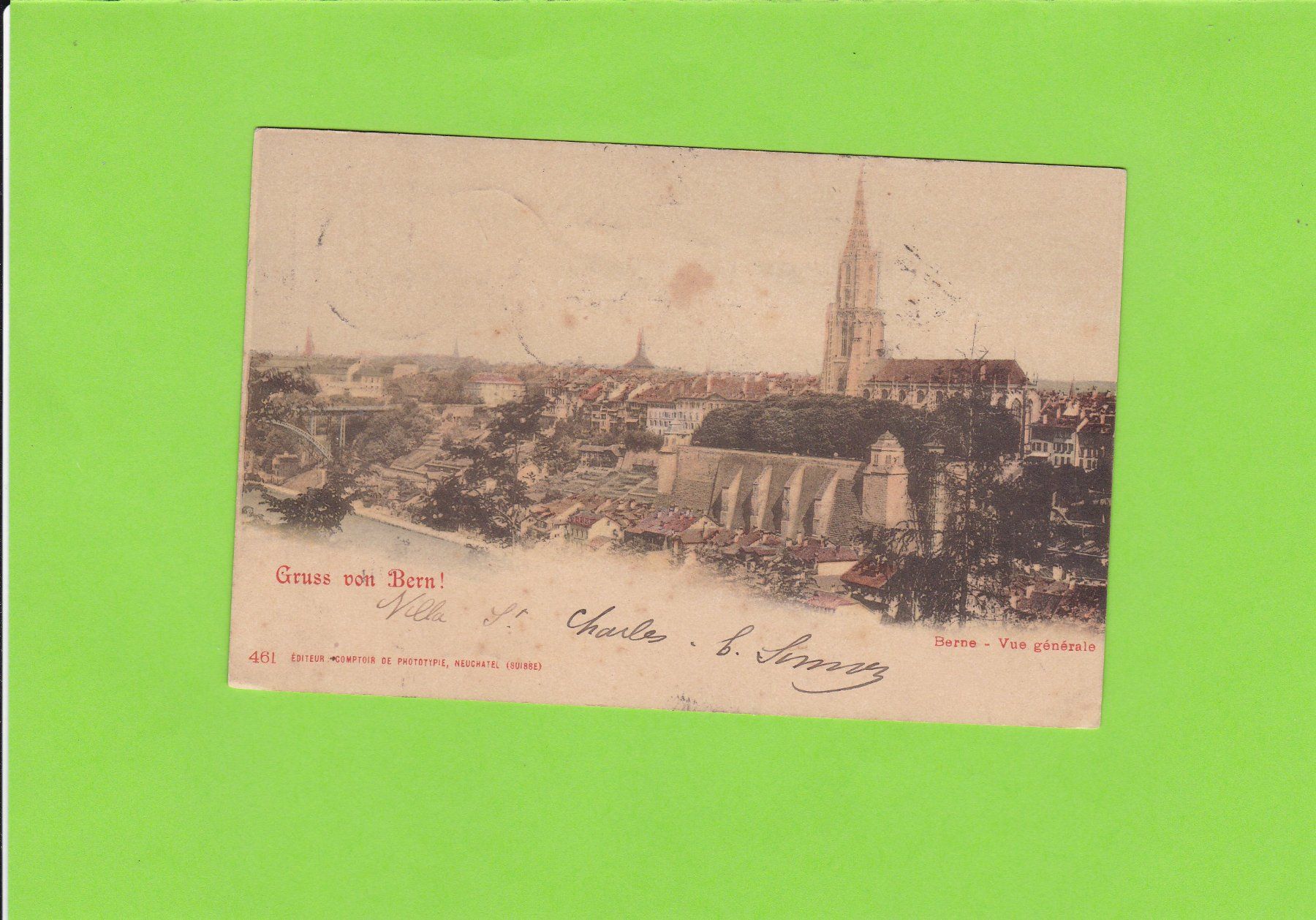 Cartoline postali: Gruss von Bern – Usato da St. Peterzell venduto da neckertal