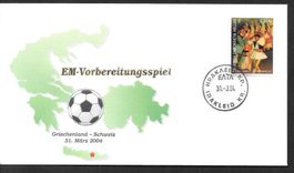 Sonderbrief Fussball EM 2004 Vorbereitung Griechenland CH