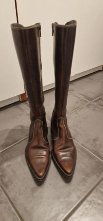 Stivali alti in pelle marrone Bagatt, numero 37,autunno!