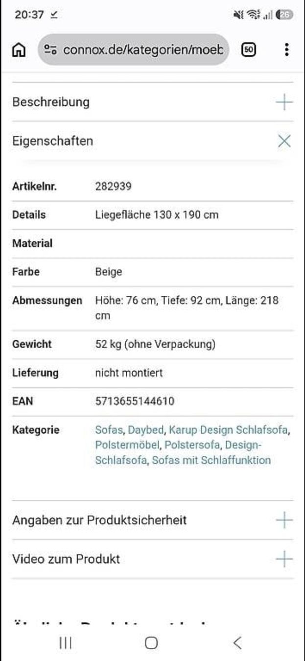 Divani: Karup Design Schlafsofa Unwind 130x190 – Nuovo (secondo la descrizione) da Dättwil AG venduto da Loumalou 4