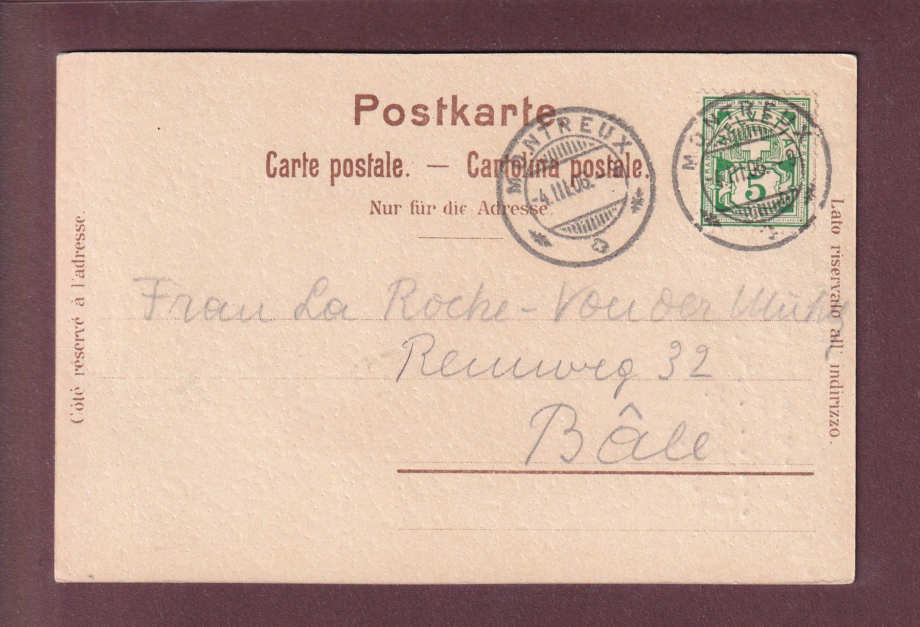 Cartes postales: VEVEY - La Tour - Barque - 1906 – D'occasion à Pully par nicecards 1