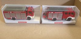 Wiking 2x Feuerwehrauto Rüstwagen RW2  Iveco  1:87 