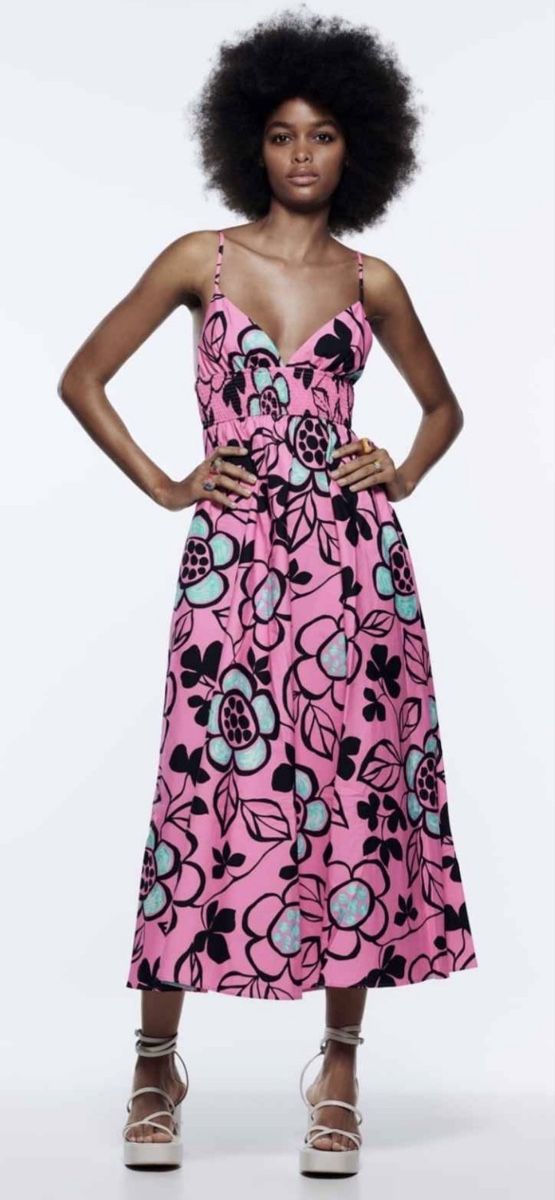 Zara Vestiti: Zara Robe Midi Fuchsia – Nuovo (secondo la descrizione) da Nyon venduto da jen_7dfc