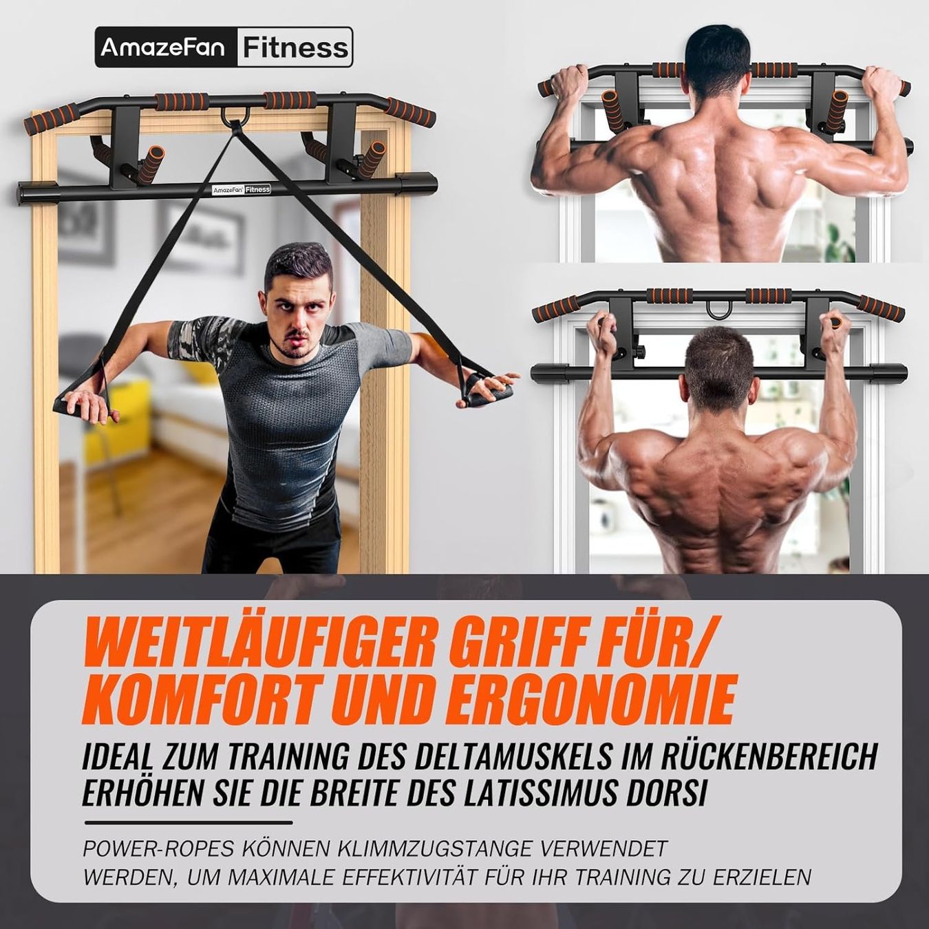 Hometrainer: Klimmzugstange Türrahmen Pull Up Bar mit Griffen Set – Nuovo e nell'imballaggio originale da Bremgarten b. Bern venduto da Meeegasales60 1