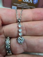 Collier argent avec diamant de moissanite de 1 ct certifié