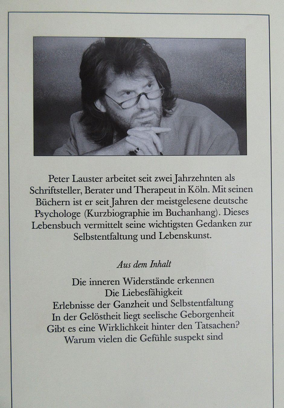 Livres: Das Lauster Lebensbuch - von Peter Lauster – D'occasion à Auenstein par Padabimbim 1