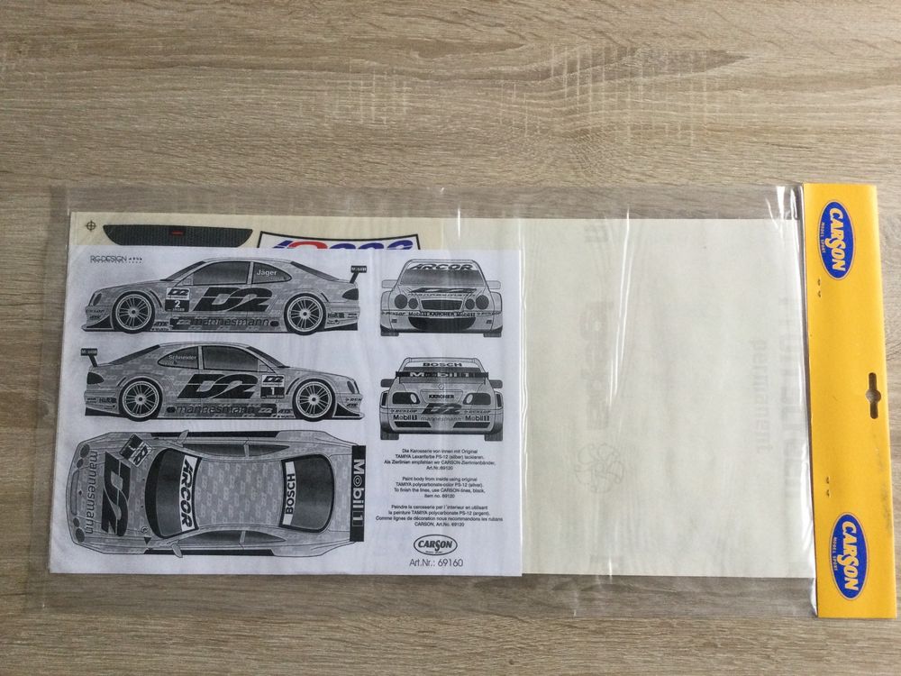 Tuning RC 1/10 Feuille Décorative Kyosho AMG Mercedes D2 1/10 – Autocollant LZ-800 – Neuf