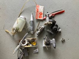 Diverses Kleinmaterial u Motoren zu Modellflugzeugbau