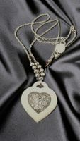 Collana Ops Object con ciondolo a cuore con cristalli