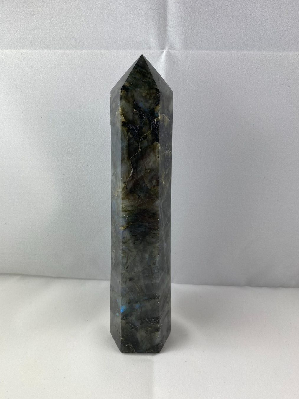 Minerali & Pietre curative: Labradorit Spitze 4.5cm 4.7cm 19.5cm 651g – Usato da Schinznach Bad venduto da Prosperos 4