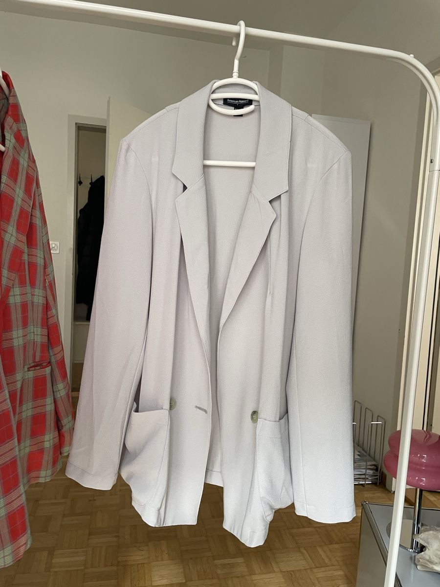 Giacche: American Apparel Blazer Jacke, hellblau/creme, Gr. S/M – Usato da Zürich venduto da Carlajimena 3
