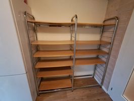Regal verchromt Holztablaren aus Buche sehr stabil