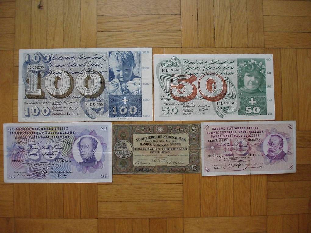Banconote: SCHWEIZER BANKNOTENSATZ – Usato da Niederweningen venduto da tsnuk333 2