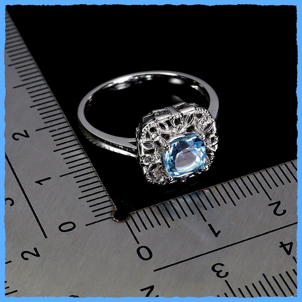 Anelli: BLUE TOPAZ, Blautopas Ring 925 Silber – Nuovo e nell'imballaggio originale da Oberglatt ZH venduto da Goldfee1 2