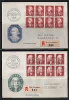 Pro Juventute FDC 1957/58, 8er Blocks, illustriert