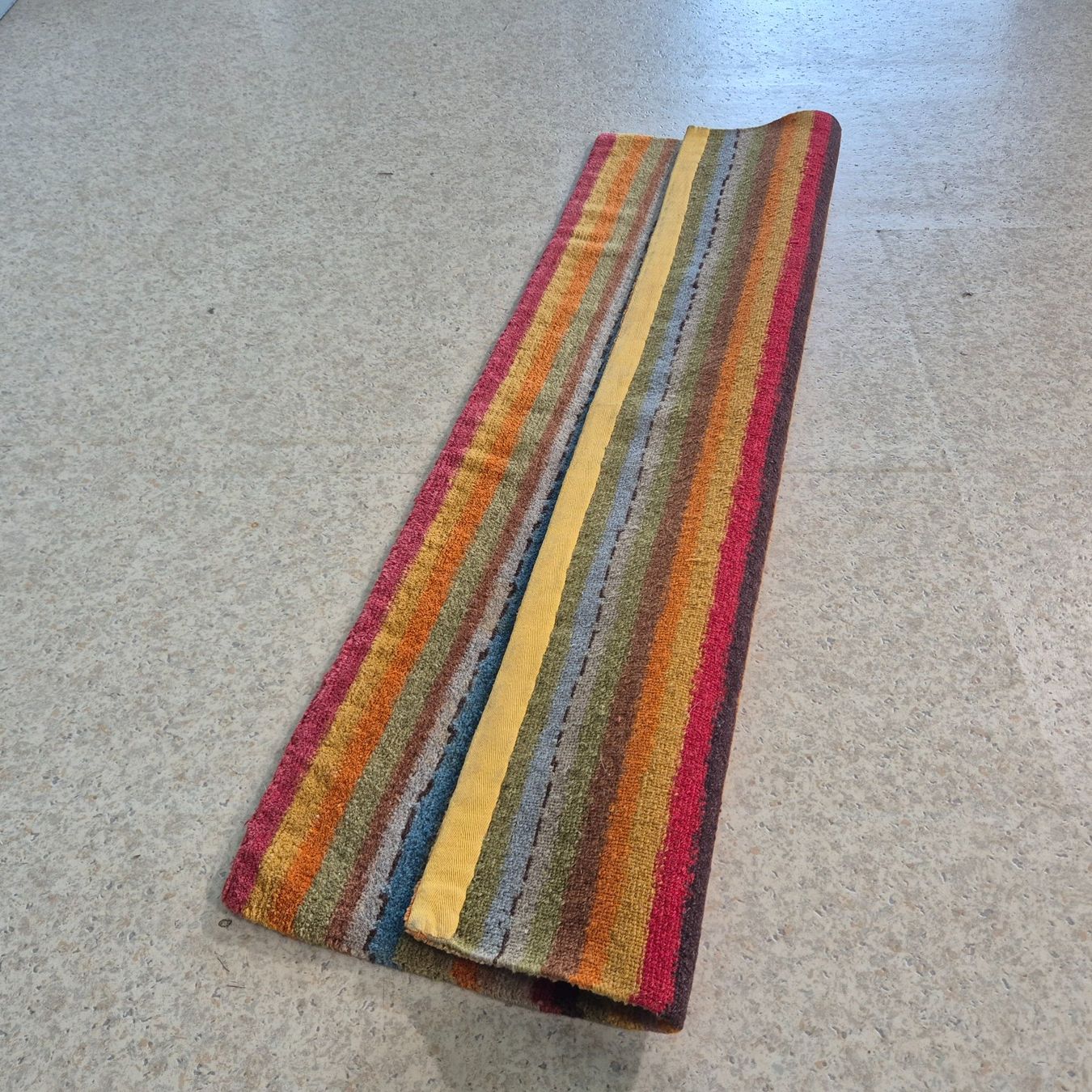 Tappeti: 70s Carpet Teppich Läufer gestreift 118x58cm – Usato da Nottwil venduto da Wondewa-Shop 5