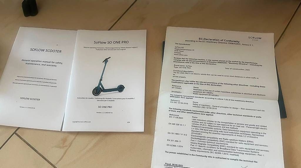 Soflow Kickboard: SoFlow SO ONE PRO  très peu utilisé, excellent état – D'occasion à Peseux par keef10 1