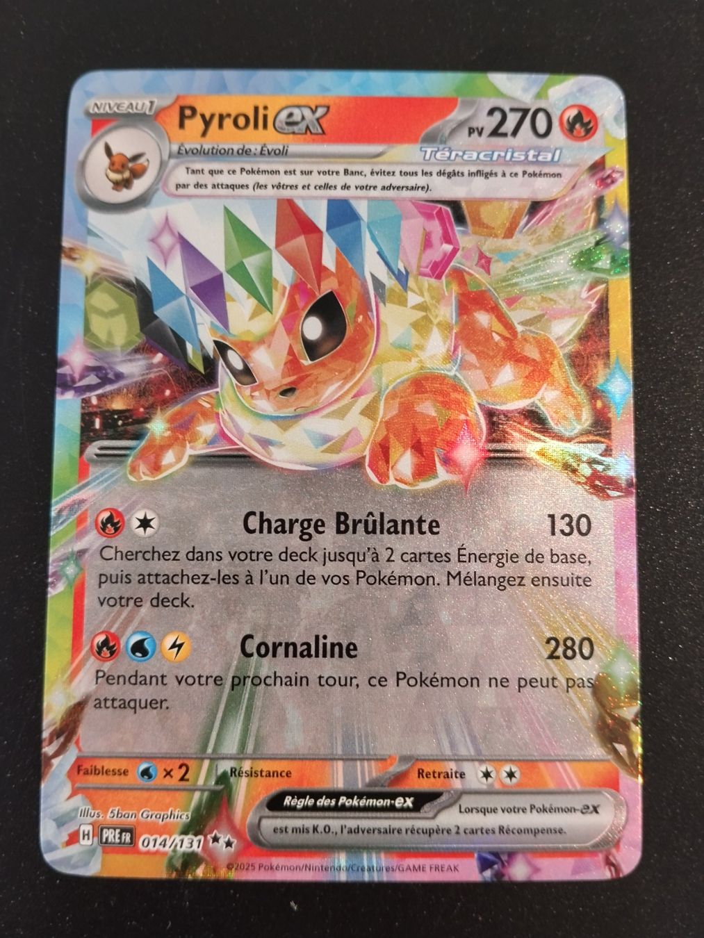 Pokémon Carte collezionabili: Pokémon Evolutions Prismatiques: Pyroli Ex FR – Usato da Palézieux-Village venduto da oufoux08