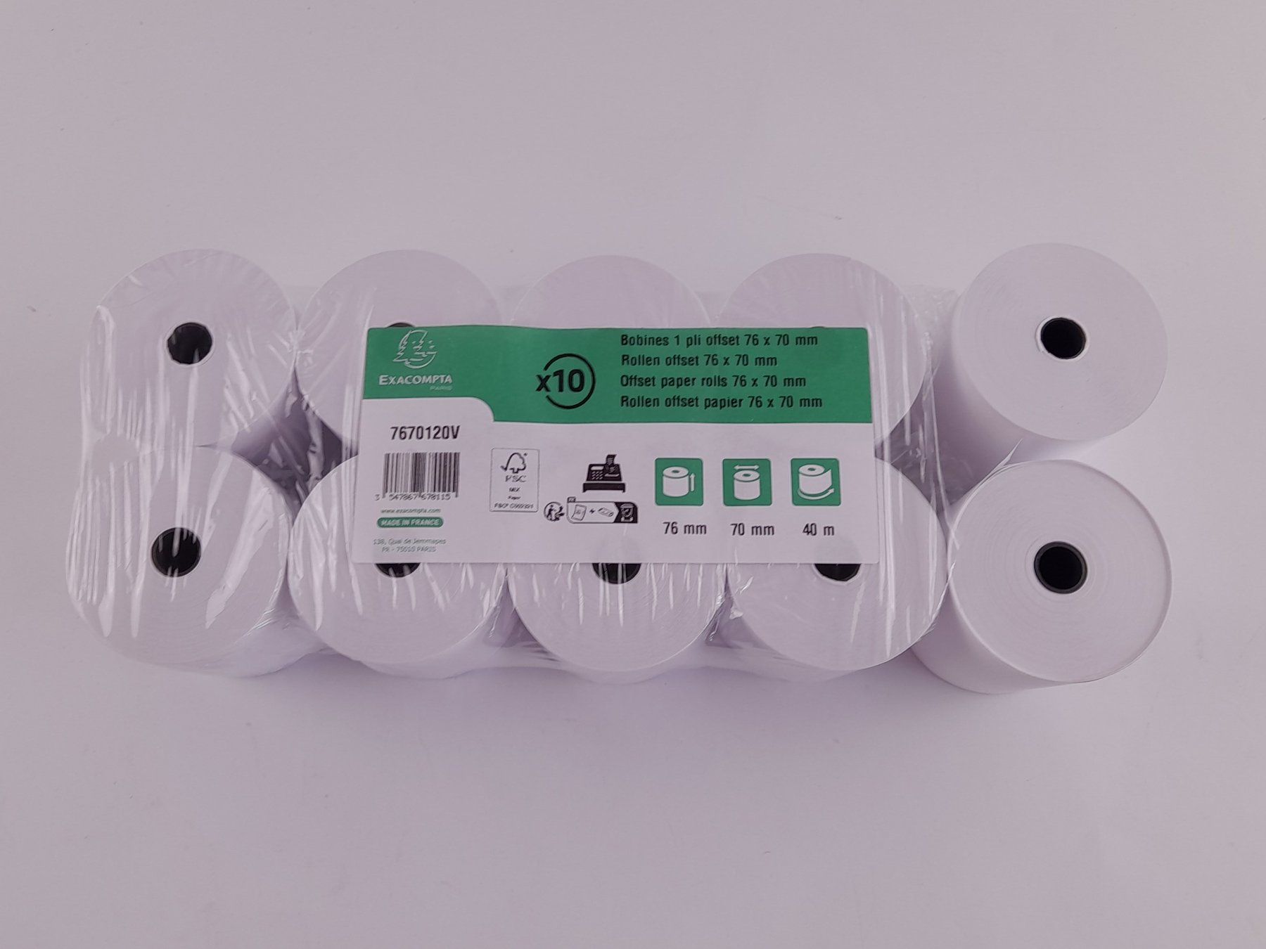 Carta: EXACOMPTA Rollen offset 76x70mm – Nuovo (secondo la descrizione) da Liebefeld venduto da Restwert_Liebefeld 1