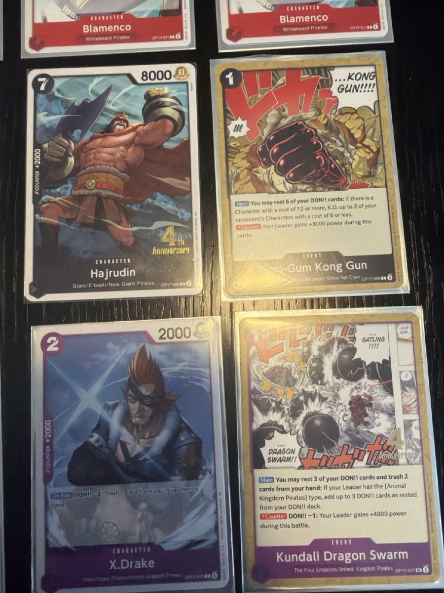 Bandai Carte collezionabili: 11 One Piece Cards mit 4th Anniversary Stemper – Nuovo e nell'imballaggio originale da Bern venduto da Davidraemy 2