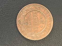 Russische Münze, 2 Kopeken 1910