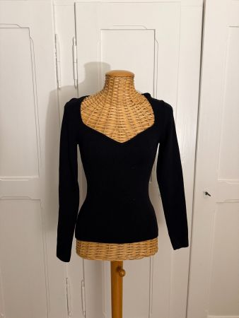 Feinstrick Pullover schwarz XS
